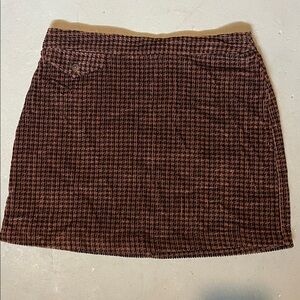 Urban Outfitters Brown and Black Houndstooth Skirt